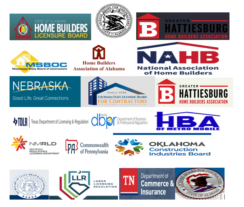 Jackson Brothers Construction Licenses and Certifications - Licensed in Alabama, Mississippi, Louisiana, Texas, Florida, Tennessee, Pennsylvania, New Mexico, Oklahoma, Nebraska and more